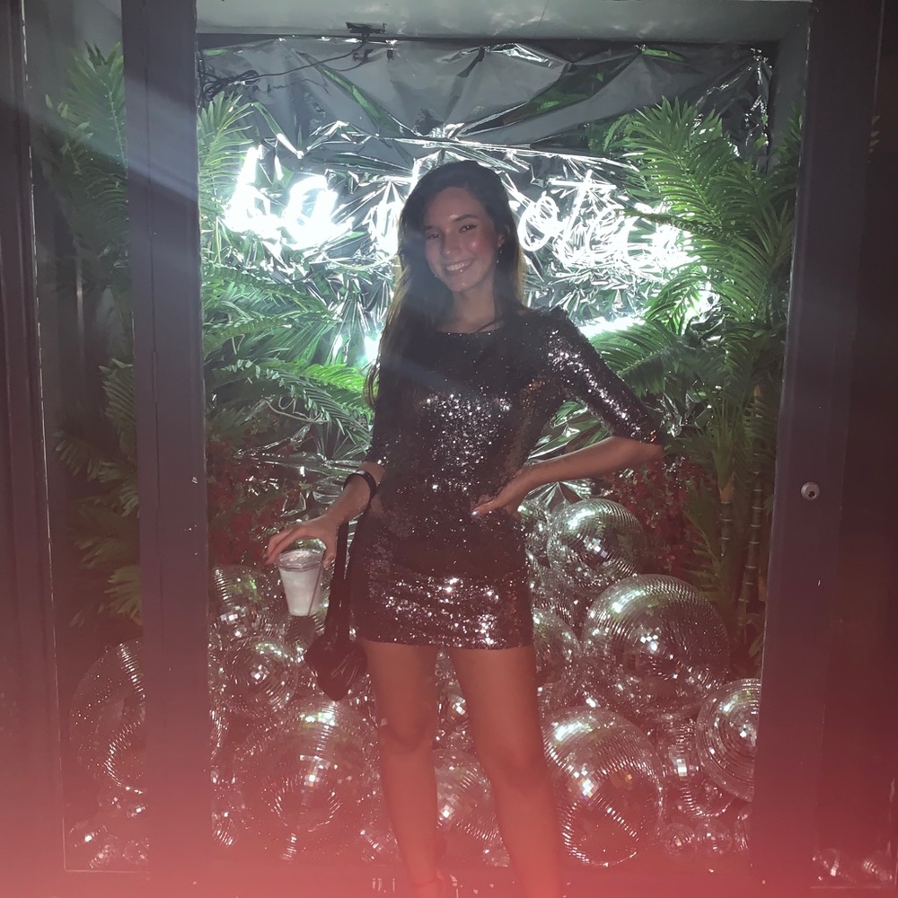 Silver Sequin cocktail dress